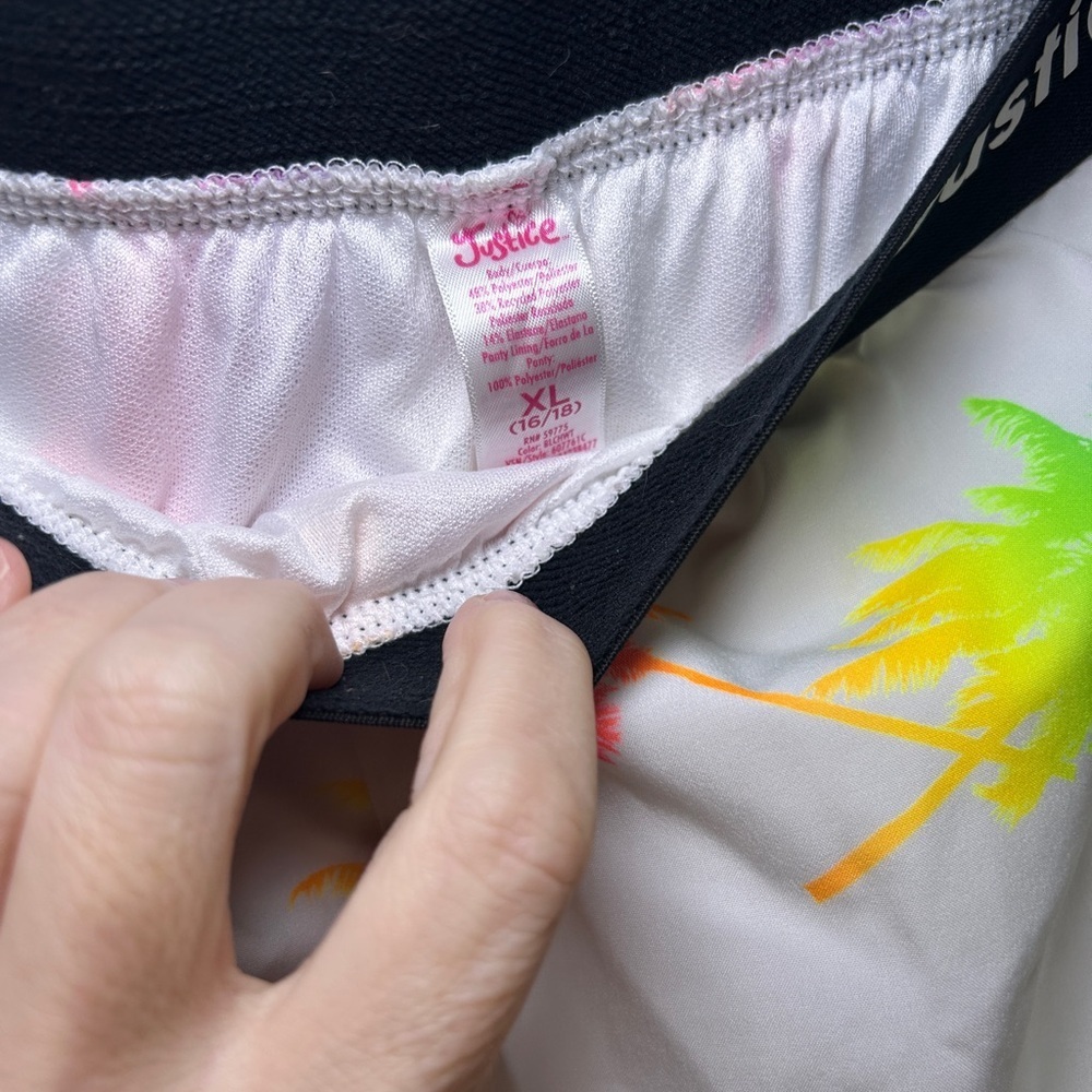Justice Neon Palm Tree Shorts - Picture 3 of 3